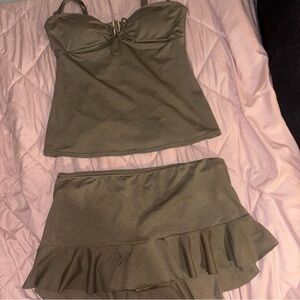 Christina 2 piece Olive green bathing suit